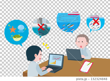 SDGs14 海洋資源を守ろう イラスト素材 SDGs14 海洋資源を守ろう イラスト素材 132324848