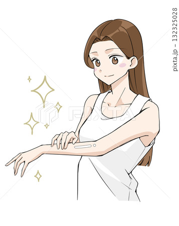 スキンケア　女性　笑顔 132325028