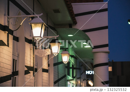 [岡山県宇野エリア]田舎町の夜の駅 132325532