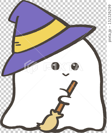 Ghost_Hat(Purple) and Broom Ghost_Hat(Purple) and Broom 132326299
