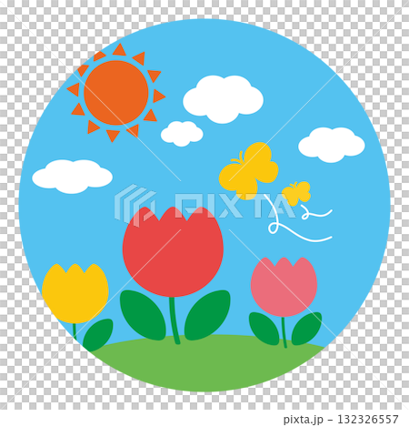 鬱金香（彩色、無邊框） 132326557