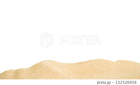 Sand Beach Isolated White Background Texture Summer Desert Zen Garden Coast Ocean for Vacation, Hot Summer Tropical Scene Chill Nature, Summer Time Yoga Holiday Dune Pile Dry Brown Heap Particle. Sand Beach Isolated White Background Texture Summer Desert Zen Garden Coast Ocean for Vacation, Hot Summer Tropical Scene Chill Nature, Summer Time Yoga Holiday Dune Pile Dry Brown Heap Particle. 132326938