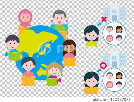 SDGs4 全ての子どもたちに教育を イラスト SDGs4 全ての子どもたちに教育を イラスト 132327072