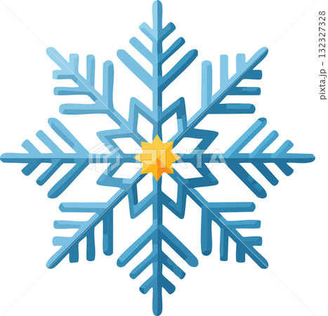 青い雪の結晶ベクターアイコン - 冬のクリスマスデザイン要素 青い雪の結晶ベクターアイコン - 冬のクリスマスデザイン要素 132327328