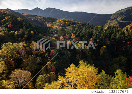 十勝岳連山の紅葉 十勝岳連山の紅葉 132327671