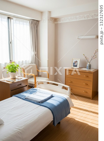 明るく清潔感のある介護施設の個室 明るく清潔感のある介護施設の個室 132327695