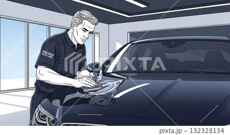 熟練の技で魅せる、車の輝きと手入れ 132328134