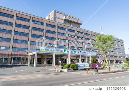 秋田県秋田市 晴天の秋田県庁 秋田県秋田市 晴天の秋田県庁 132329408