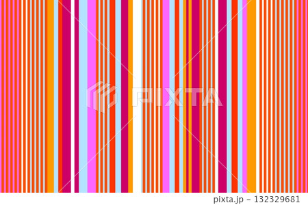 ストライプ　模様　オレンジ色 132329681