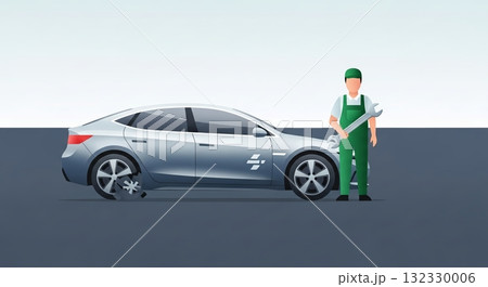 車の不具合を解決、デジタルトラブル対応整備士 132330006