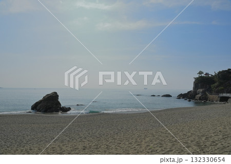 桂浜の龍王岬の上に建つ海津見神社の景色 132330654