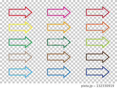 カラフルな矢印セット 132330919