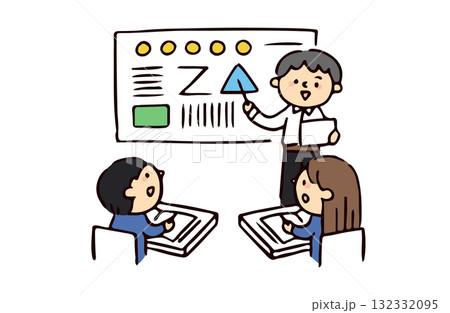 授業しているイラスト 授業しているイラスト 132332095