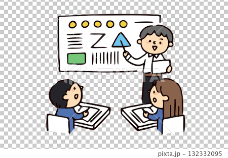 授業しているイラスト 授業しているイラスト 132332095