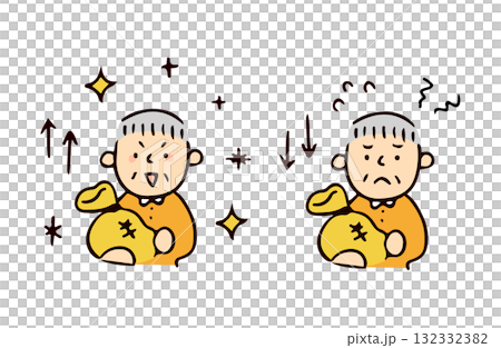 有錢的老人的插圖 有錢的老人的插圖 132332382