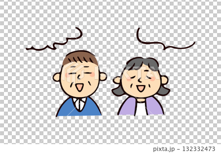 資深加上微笑例證 132332473