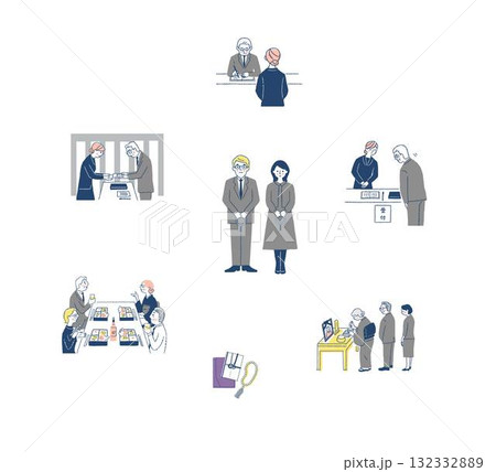 仏事のさまざまなイメージ　セット6 132332889