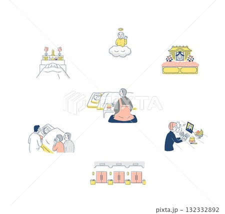 仏事のさまざまなイメージ セット3 仏事のさまざまなイメージ セット3 132332892