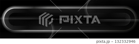 Abstract black background with grey metallic smooth minimal lines 132332946