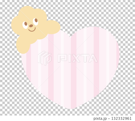 Cute illustration of happy flower and pink stripe heart for decoration, print, label, sticker, cartoon, cute patches, brooch, pin, name tag, text bubble, sticker, nature, floral print, comic, icon Cute illustration of happy flower and pink stripe heart for decoration, print, label, sticker, cartoon, cute patches, brooch, pin, name tag, text bubble, sticker, nature, floral print, comic, icon 132332961