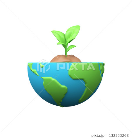 3d Concept of environmental conservation. 3d Concept of environmental conservation. 132333268