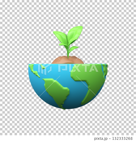3d Concept of environmental conservation. 3d Concept of environmental conservation. 132333268