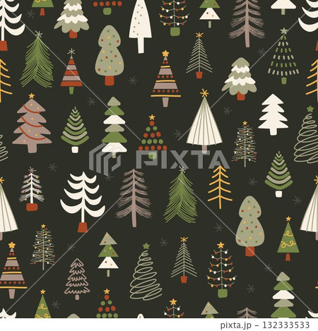 CHRISTMAS TREE seamless pattern cute background hand drawn illustration simple drawing decorative doodle kiddy wallpaper repeat tile design CHRISTMAS TREE seamless pattern cute background hand drawn illustration simple drawing decorative doodle kiddy wallpaper repeat tile design 132333533
