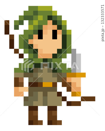 Rogue Fantasy Pixel Art Game Cartoon Character Rogue Fantasy Pixel Art Game Cartoon Character 132333571