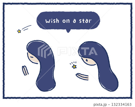 流れ星 願い 女性 カラー 流れ星 願い 女性 カラー 132334163