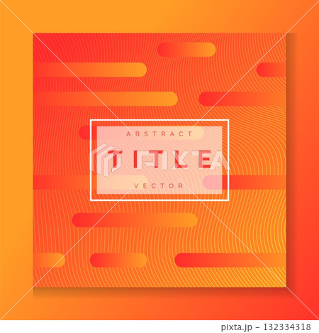 Graphic poster. Social media post card. Title blank square frame design. Curve lines. Wavy abstract orange texture. Bright gradient geometric shapes. Promotion header border. Vector web banner design Graphic poster. Social media post card. Title blank square frame design. Curve lines. Wavy abstract orange texture. Bright gradient geometric shapes. Promotion header border. Vector web banner design 132334318