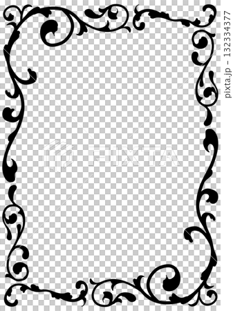 Gothic decorative frame in black. Gothic decorative frame in black. 132334377