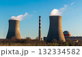 Industrial architecture of a nuclear power facility in detail. 132334582