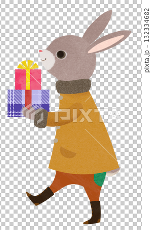 うさぎとプレゼント 132334682