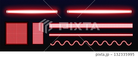 Led light strip collection with red neon tubes 132335995