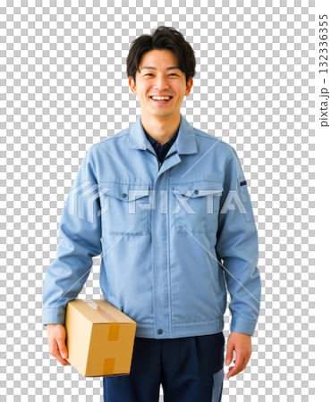 微笑開朗的送貨員 132336355