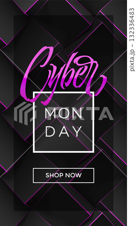 Vector illustration with Cyber Monday typography on dark geometry background. Template for card, banners, ads, advertising brochures, booklets, sales, promotions. Vector illustration with Cyber Monday typography on dark geometry background. Template for card, banners, ads, advertising brochures, booklets, sales, promotions. 132336483