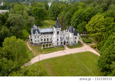 Stameriena Castle in Eastern Latvia after the facade reconstruction in 2019 Stameriena Castle in Eastern Latvia after the facade reconstruction in 2019 132336552