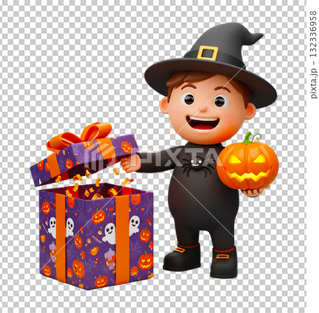 Smiling kids on Halloween 132336958