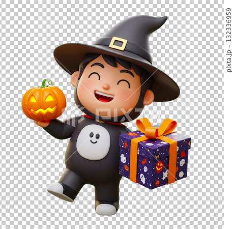 Smiling kids on Halloween 132336959