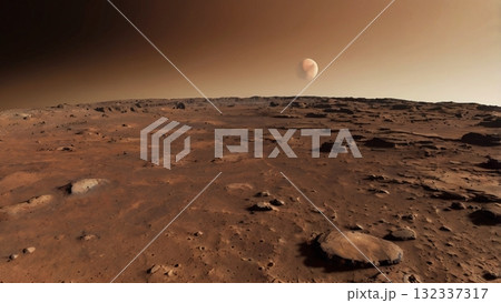 岩や砂漠が広がる火星表面 132337317