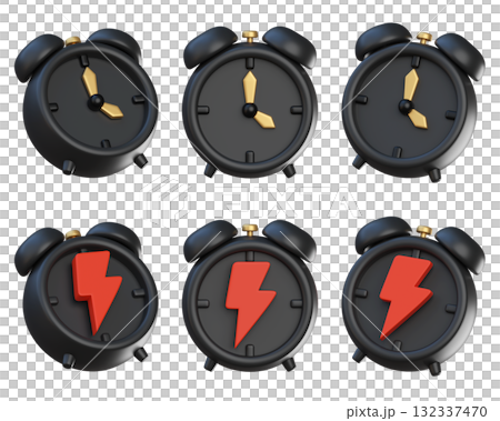 cartoon style black friday stopwatch 3D graphic 132337470