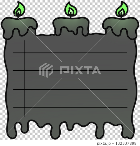 Halloween Black Candle Ritual Notes (Green) 132337899