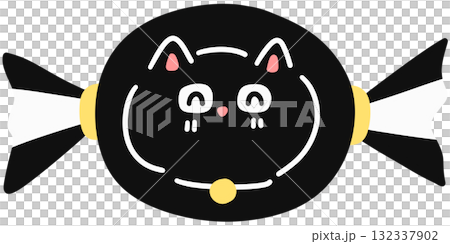 Halloween Candy Cat in Cute Style 132337902