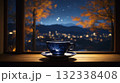 秋夜のティーカップ – Autumn Night Tea by the Window 132338408