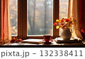 秋色の窓辺カフェ – Warm Autumn Window Café 132338411