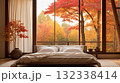 紅葉に包まれる寝室 – Serene Bedroom Surrounded by Autumn Co 132338414
