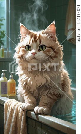 猫の癒し系イラスト / Cat - Healing & Cute Illustration 132338871