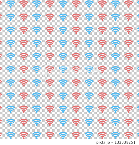赤青の電波の背景素材 132339251