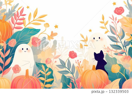 おばけと黒猫のハロウィンガーデン おばけと黒猫のハロウィンガーデン 132339503