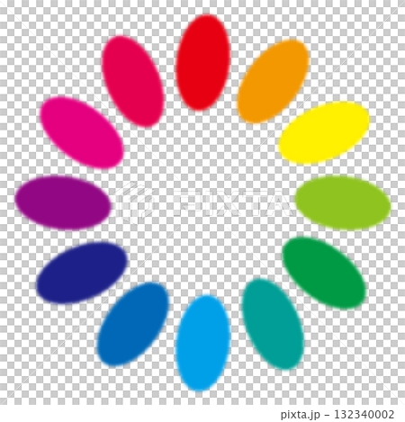 Blurred vertical 12-tone color wheel 132340002